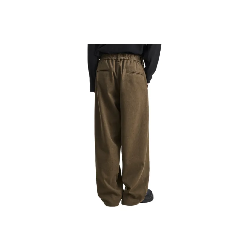 Simple Casual Blended Synthetic Fabrics Casual Pants-3