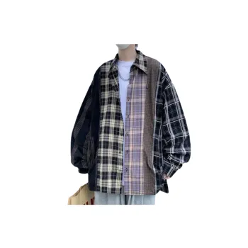 Light Luxury Drape Long Sleeved Casual Shirt   Versatile Contrast Color Print