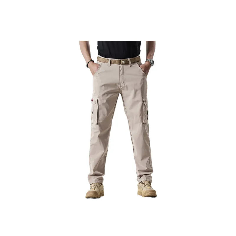 Casual Washed Blended Synthetic Fabrics Cargo Pants Unisex-6