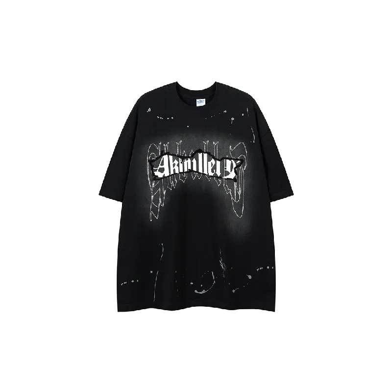 Street Letter Combed Cotton T-Shirt-4