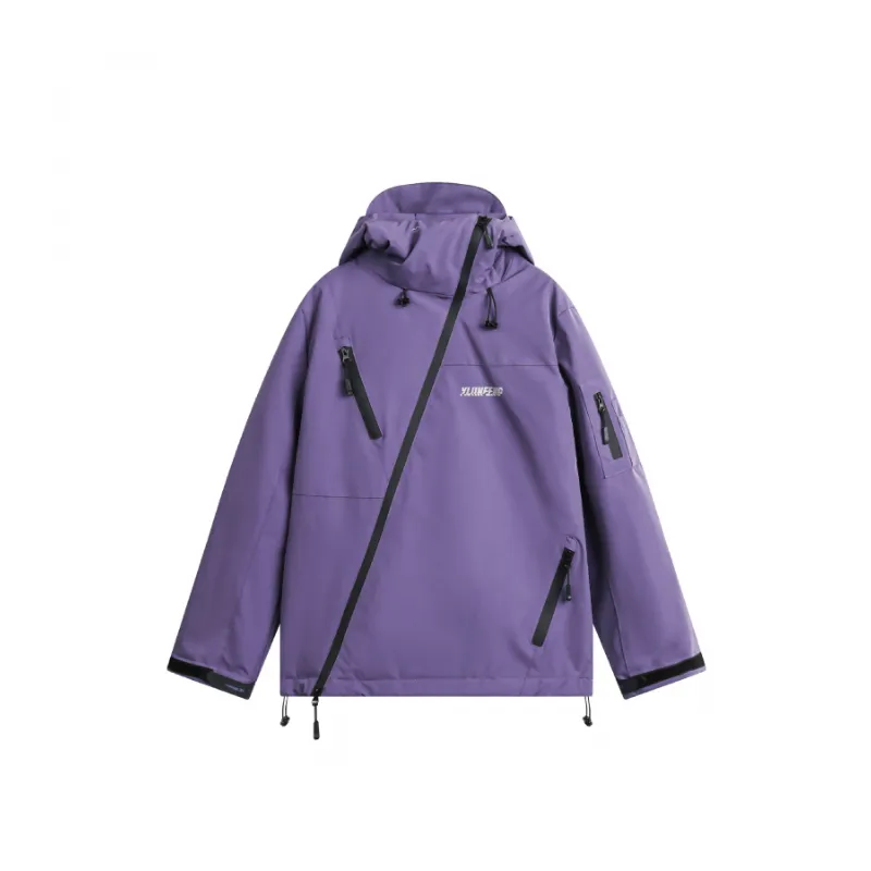 Solid Color Hooded Down Jacket-2