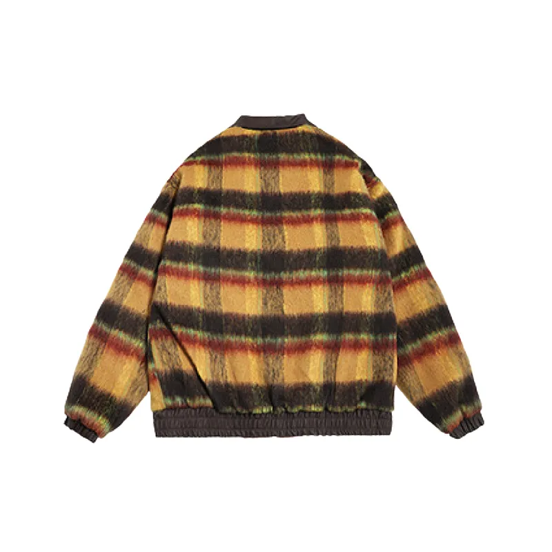 Retro Plaid Loose Quilted Jacket-1