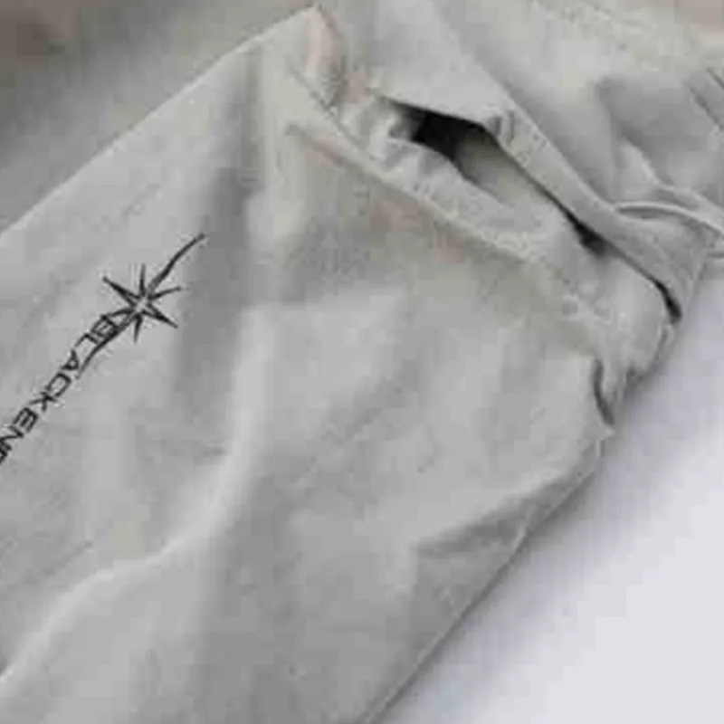 New Retro Style LooseLetter Printing Distinctive Pull Rope Collar Jacket-3