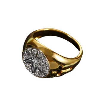 Maple Leaf Design Hip Hop Style Ring