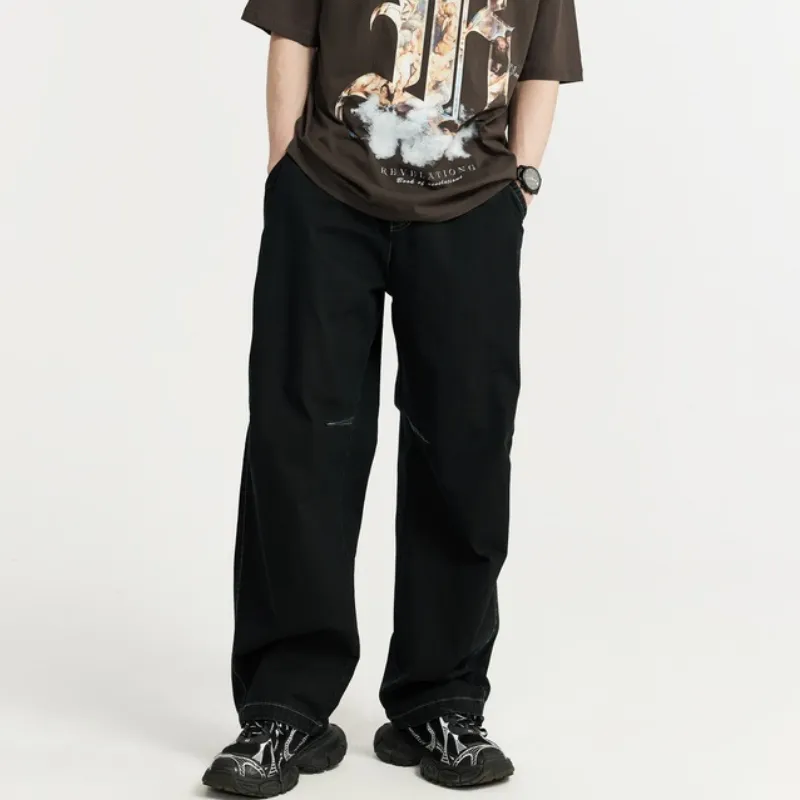 Fashion Washed 100% Cotton Casual Pants-2
