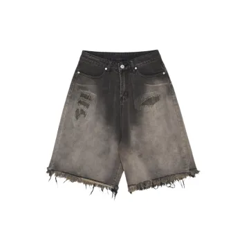 Retro Distress Denim Shorts
