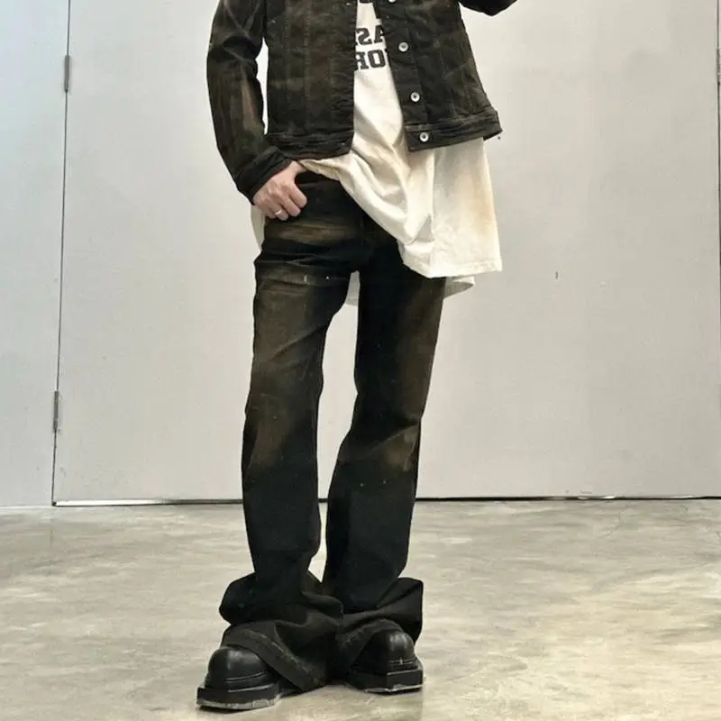 Simple Contrast Color Jeans-2