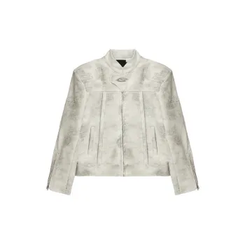 Fashionable Distress Leather Jacket