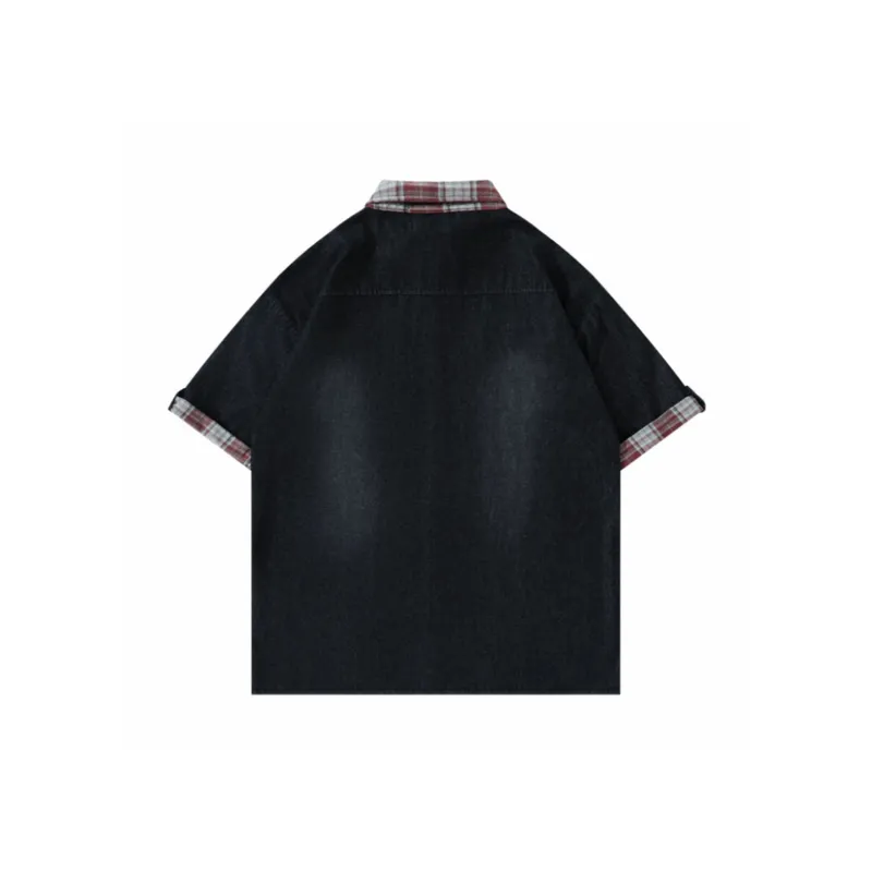 Retro Washed Denim Shirt-3