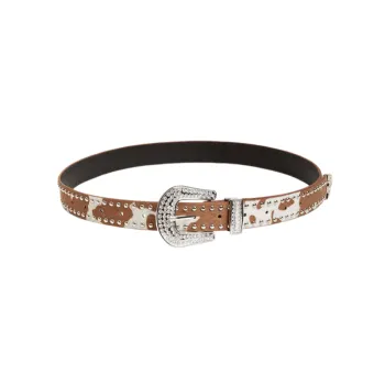 Funky Leopard Print Leather Belt