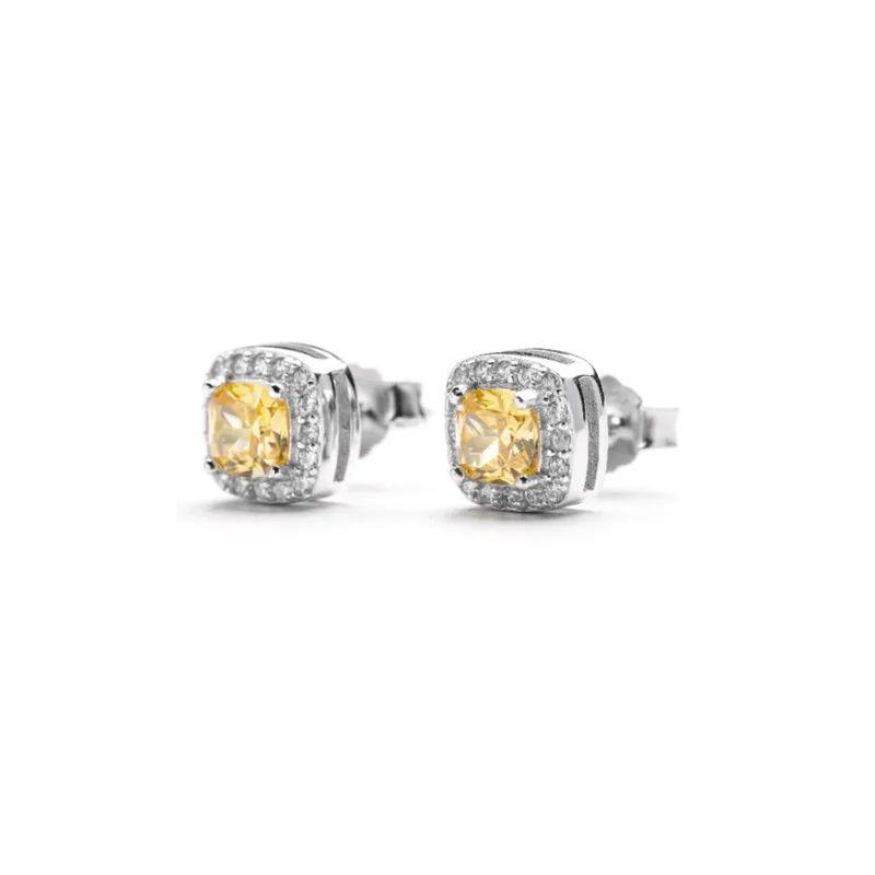 S925 Sterling Silver Hip hop Stud Earrings-1