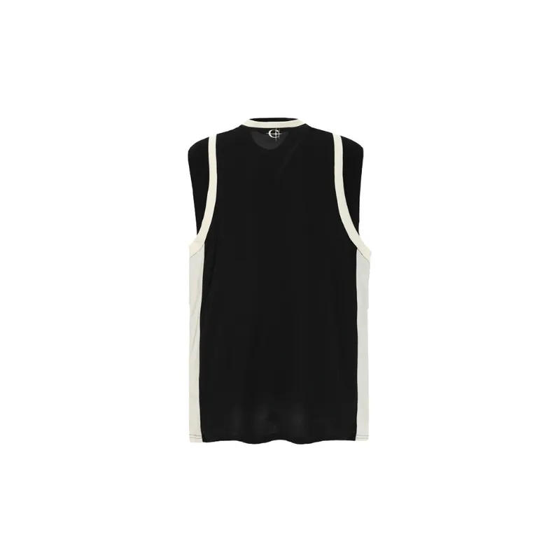 Breathable Mesh Fake Two Piece Letters Printed T Shirt-1
