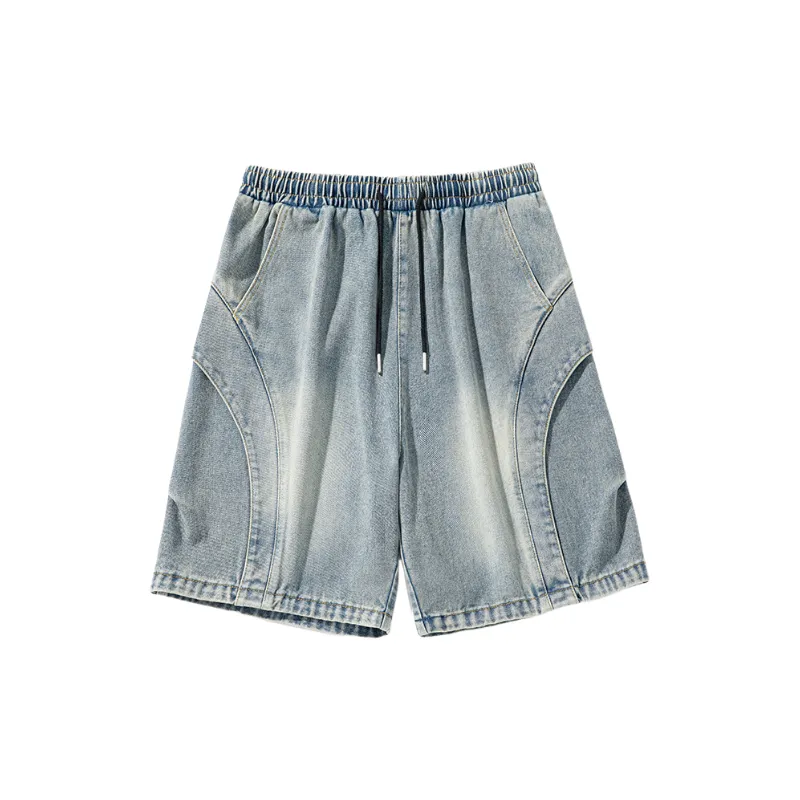 Casual Retro Denim Shorts-0
