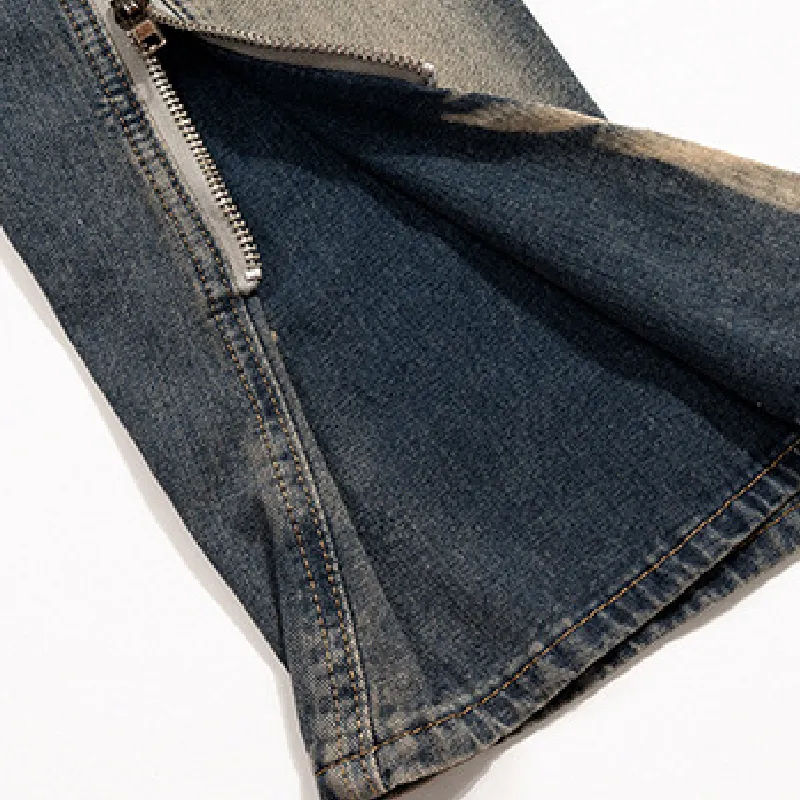 Fashionable Contrasting Color Jeans-4