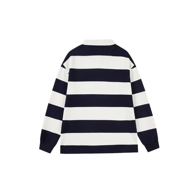 Striped Loose Cotton T Shirt-3