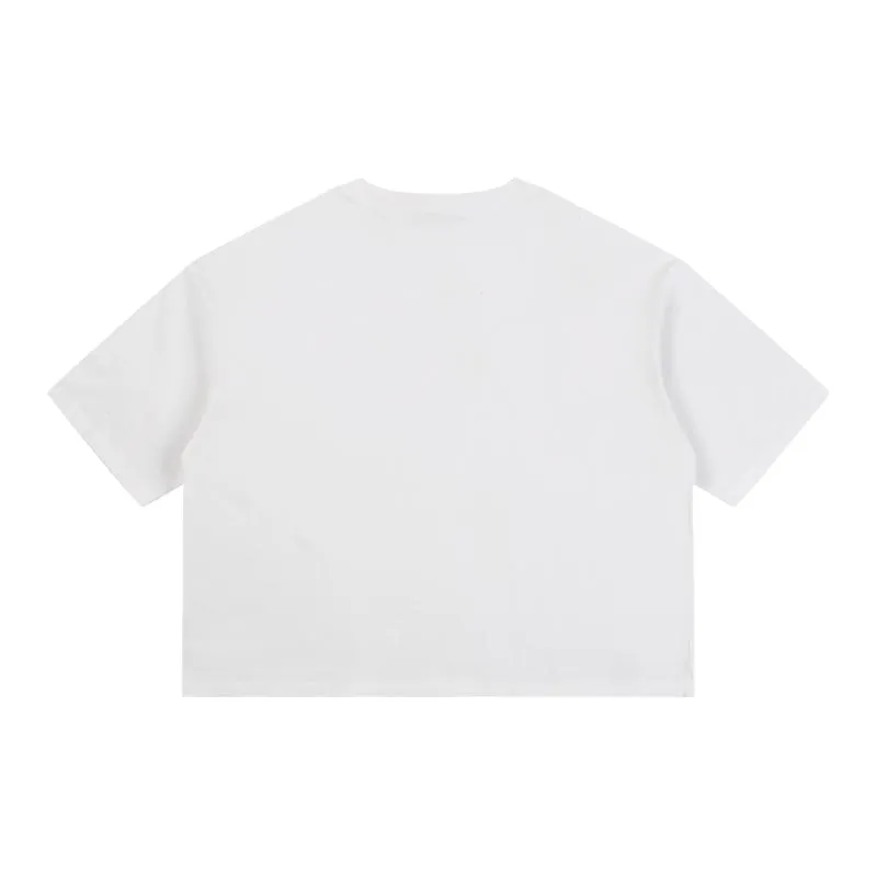 Retro Plain Combed Cotton T Shirt-1