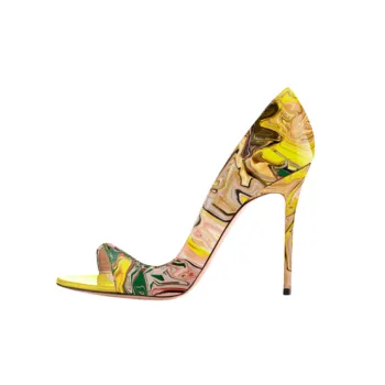 Simple Contrast Color High Heels