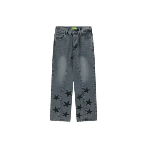 Fashionable Embroidery Loose Jeans
