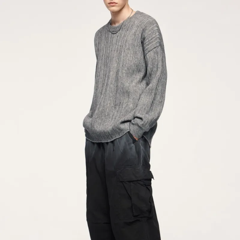 Fashion Loose Warm Plain Sweater-2