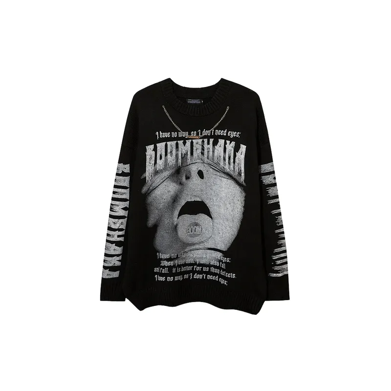 Dark Hip Hop Long Sleeved Sweater