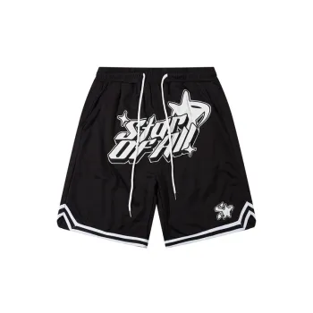 Embroidered Drawstring Shorts