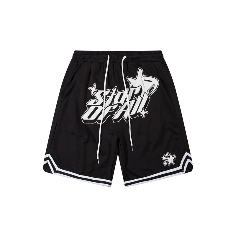 Embroidered Drawstring Shorts-0