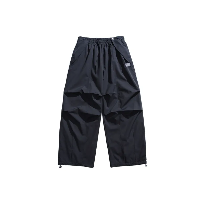 Casual Loose Blended Synthetic Fabrics Cargo Pants-0
