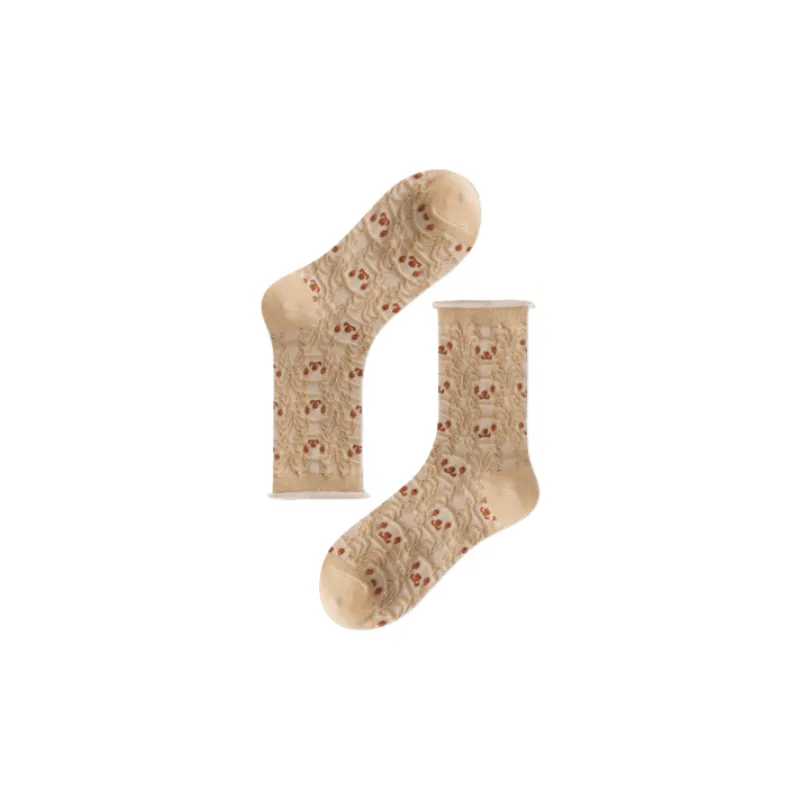 Fashionable Retro Cotton Mid Calf Sock-1