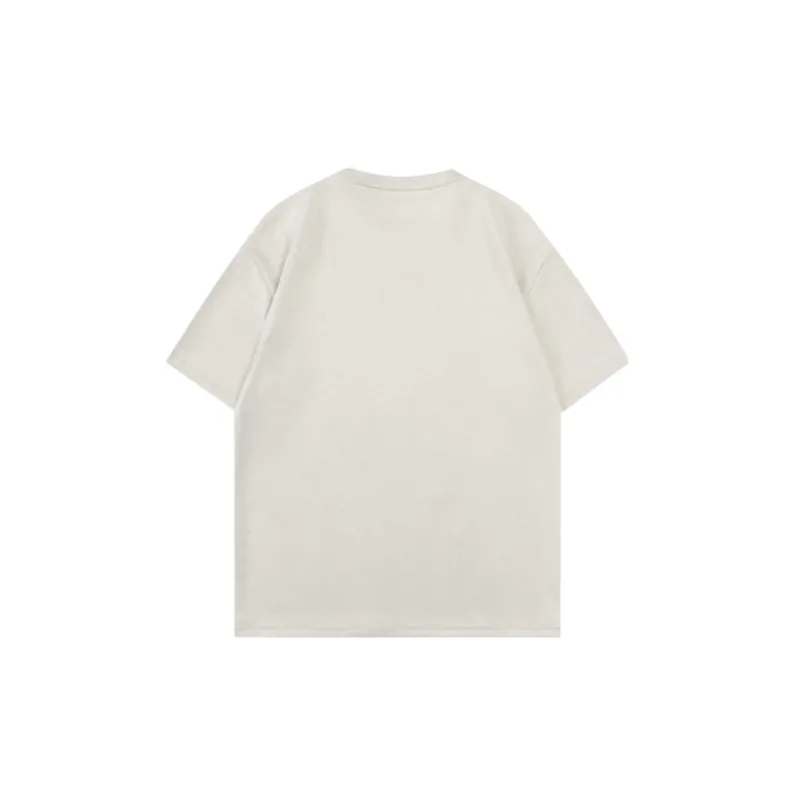 Plain Letter Polyester T Shirt-5