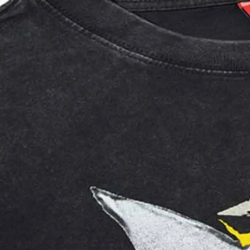 Street Loose Cotton Blended Fabric T Shirt-6
