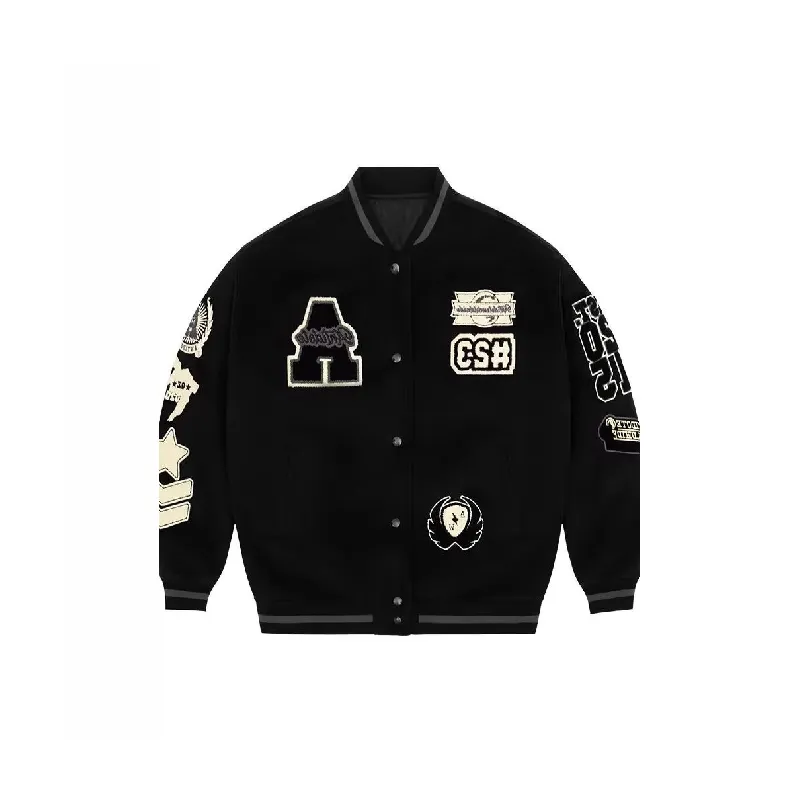 Street Loose Woolen Fabric Jacket-0