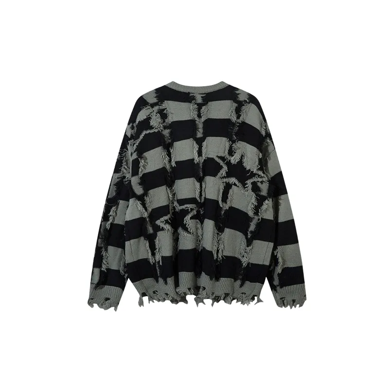 Striped Loose Sweater-1