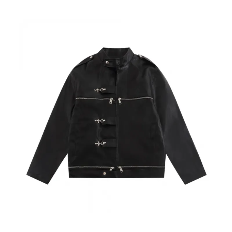 Functional Original Design Advanced Sense Retro Heavy Motorcycle Leather Jacket