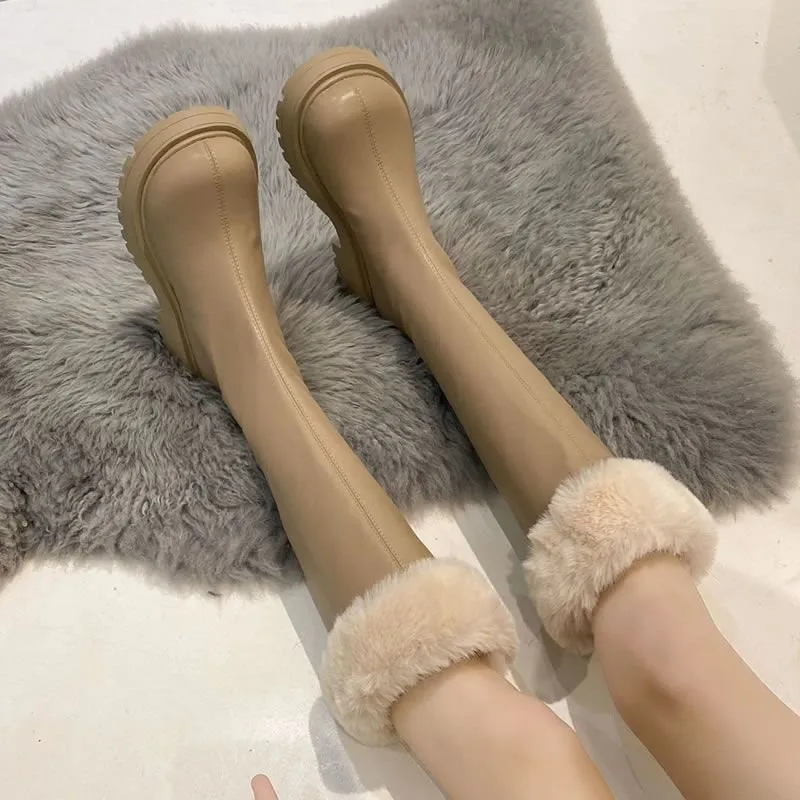 Fashionable Warming Knee High Boots-5