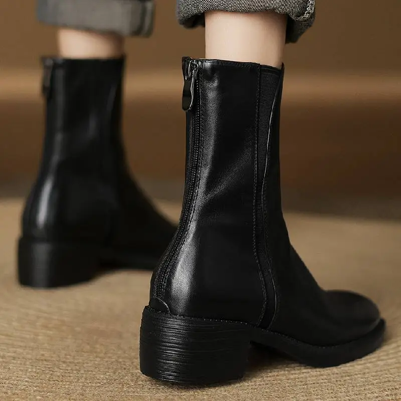 Fashionable Retro Ankle Boots-5