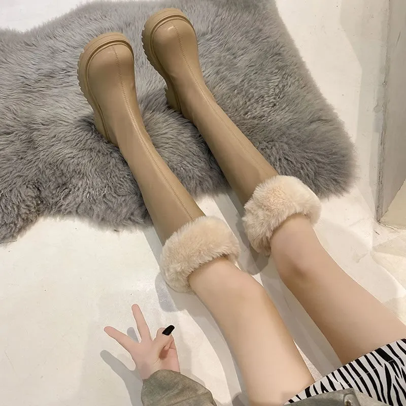 Fashionable Warming Knee High Boots-4