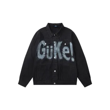 Retro Watermark Hand painted Letters Jacket