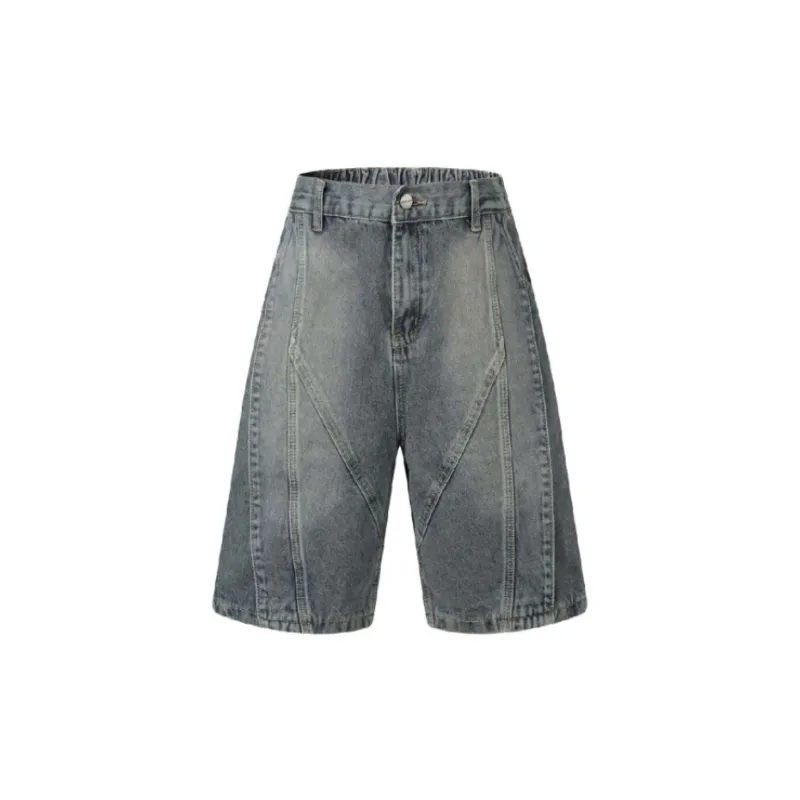 Street Distress Denim Shorts-2