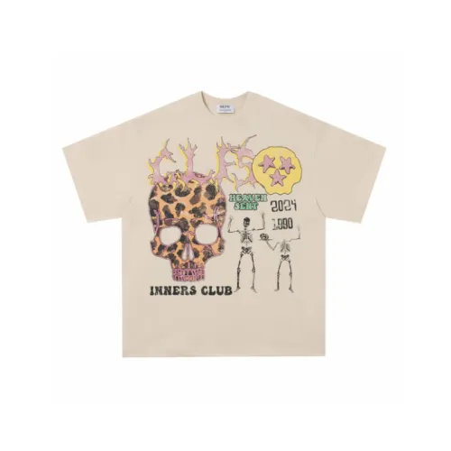 Retro Loose Skull Short Sleeved T Shirt