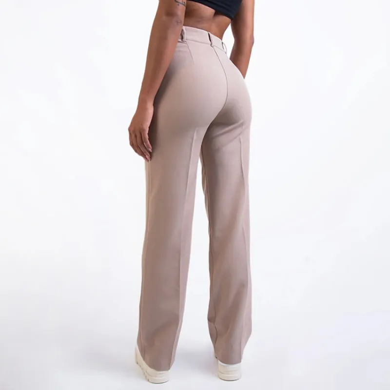 Fashionable Simple Polyester Casual Pants Women-7