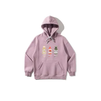 Bottle Printed Hooded Pullover Jacket