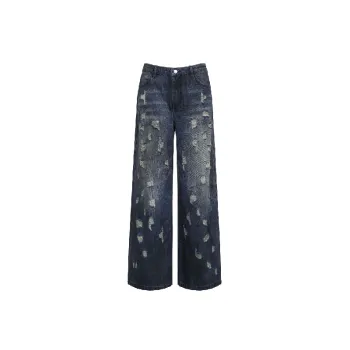 Casual Ripped Washed Jeans Women