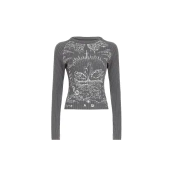Retro Glamorous Ribbed Fabric T Shirt