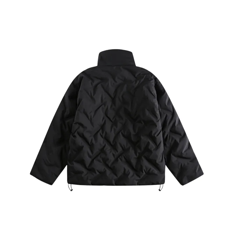 Pleated Simple Loose Solid Color Warm Cold resistant Jacket Outdoor-1