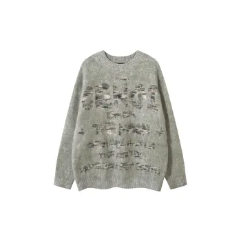 Casual Retro Cotton Blended Fabric Sweater
