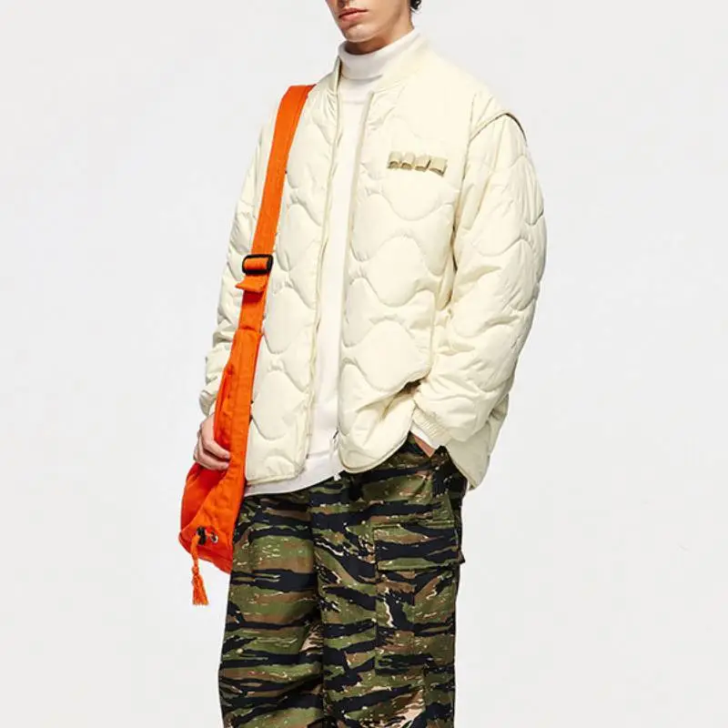 Loose Plain Quilted Jacket-1