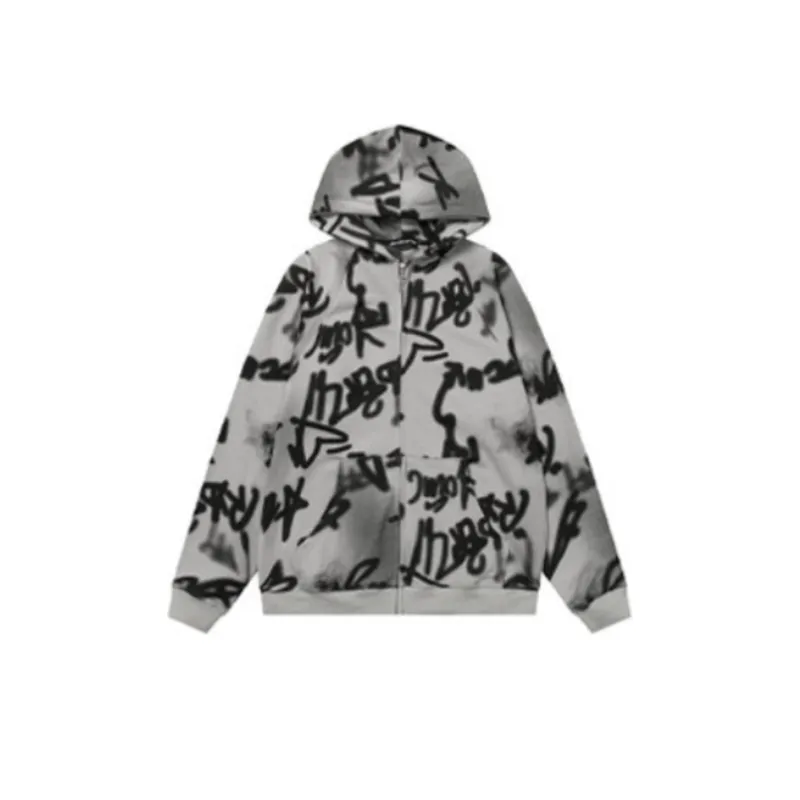 Tie Dye Hooded Embroidered Versatile Sweatshirt-4
