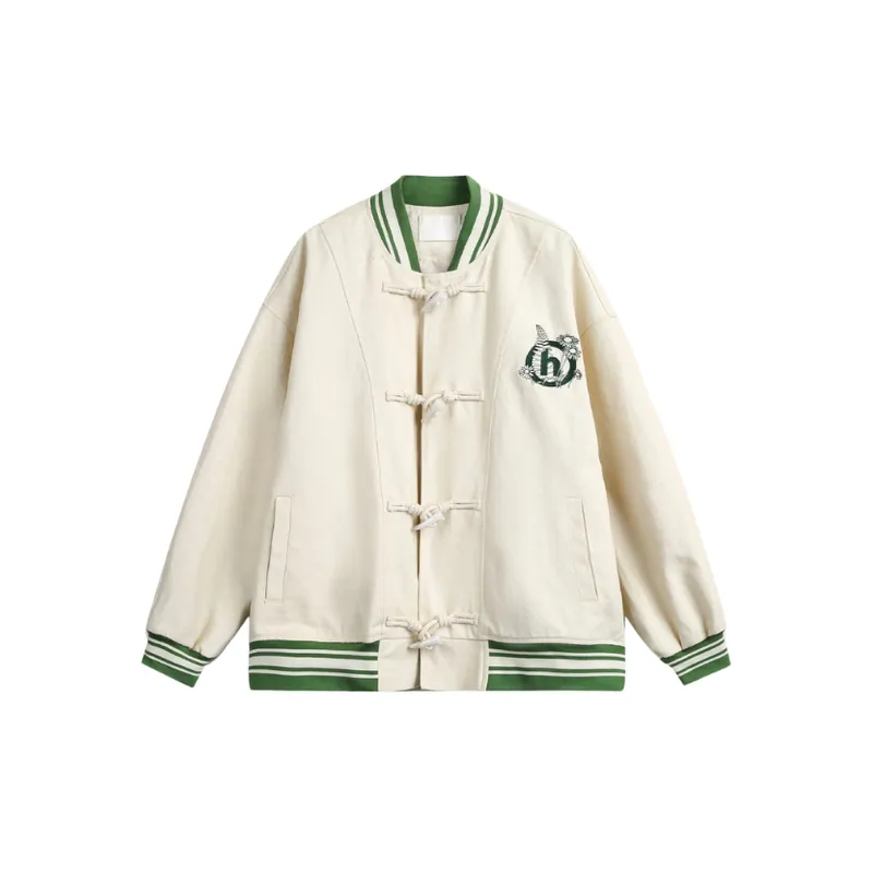 Tide Brand Embroidered Leather Jacket-2