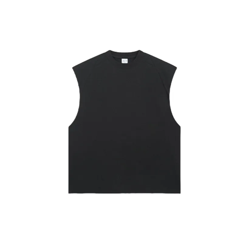 Plain Loose 100% Cotton Vest-0