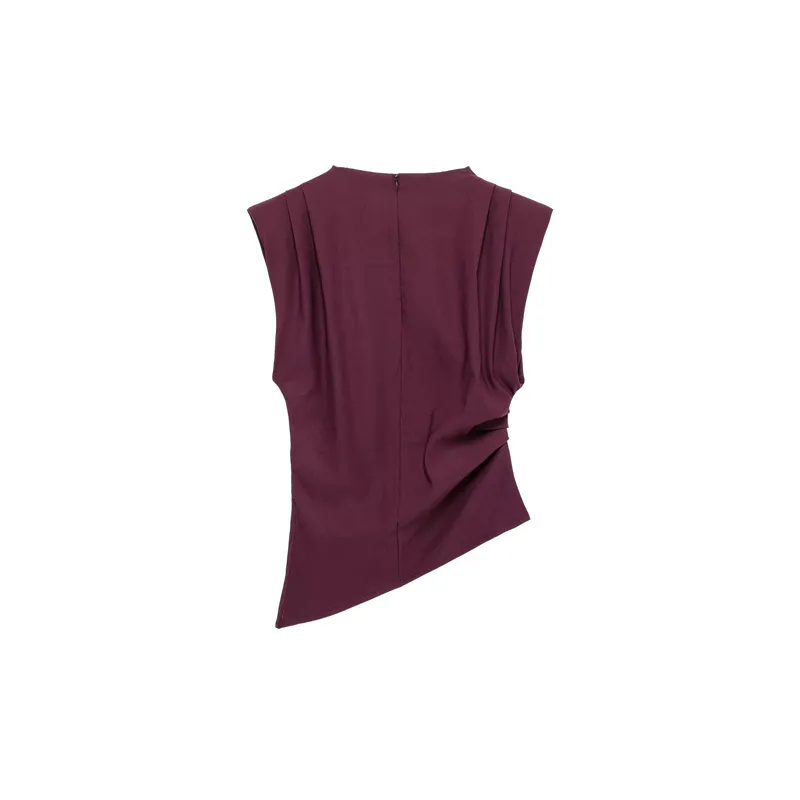 Fashionable Plain Polyester Vest Women-7